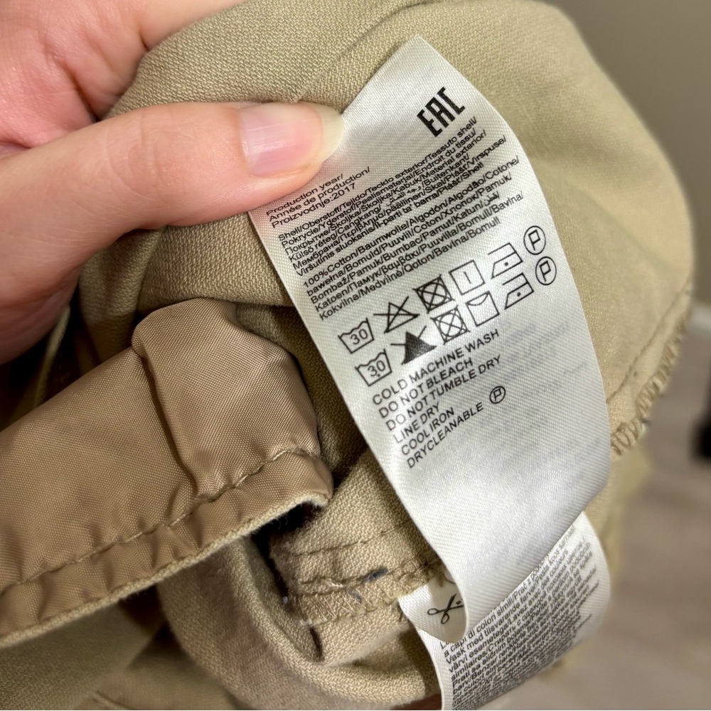Only Tan Hooded Utility Anorak Jacket Zip Front Drawstring Waist XS - Picture 8 of 10